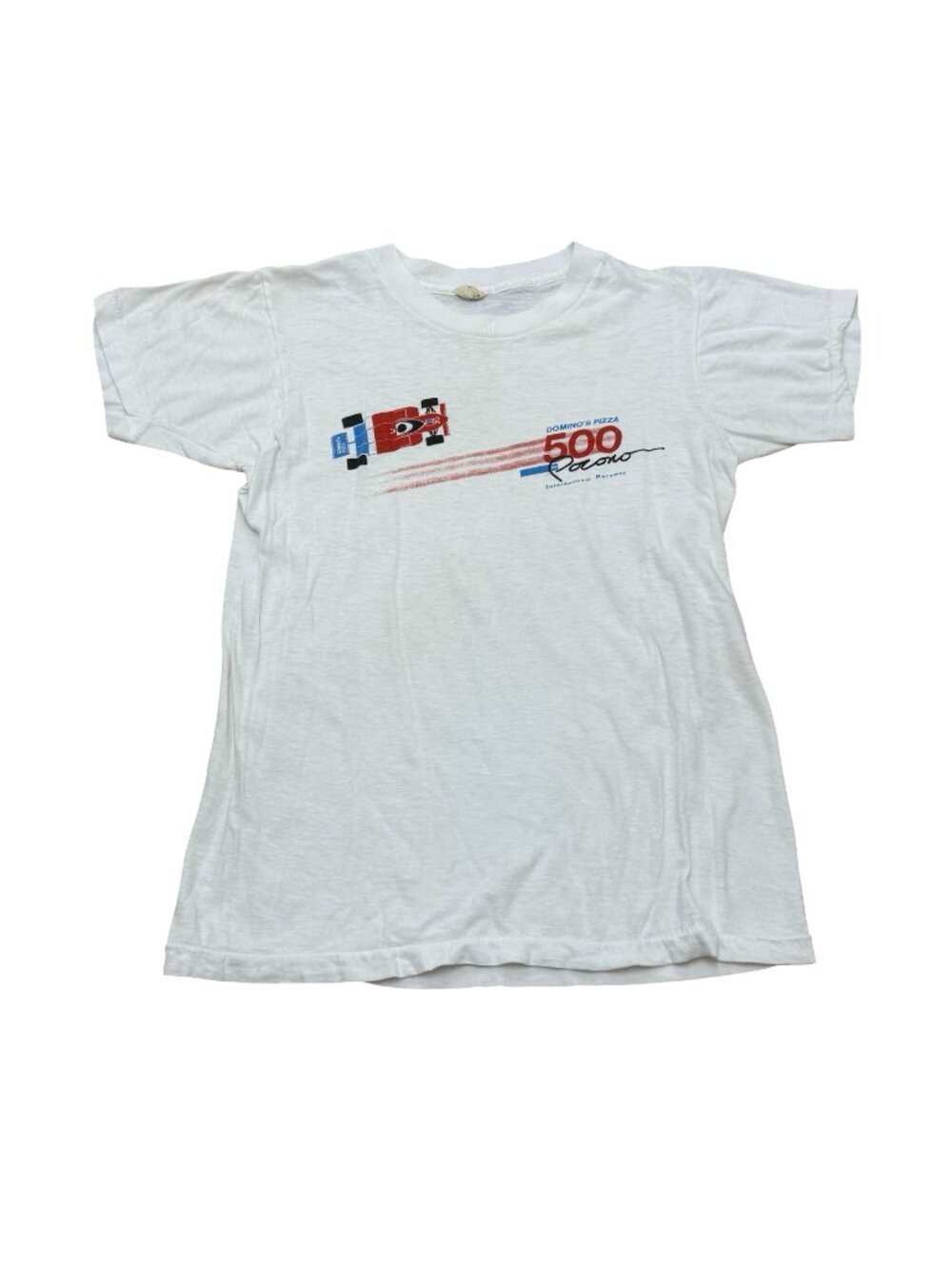 Vintage 1970s Domino's Pizza 500 Pocono Raceway Single Stitch Graphic T-Shirt